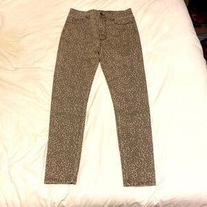AFRM Leopard Print High Rise Skinny Denim
